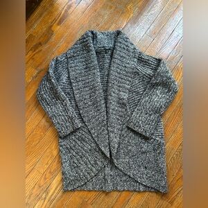 Talbots Black & Grey Knit Cardigan